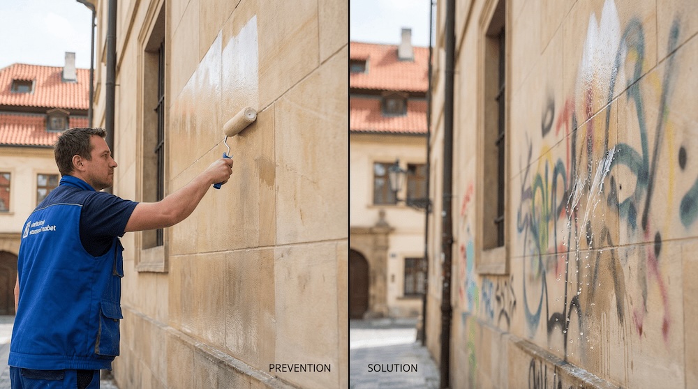Antigraffiti ochrana a prevence graffiti na pražských budovách