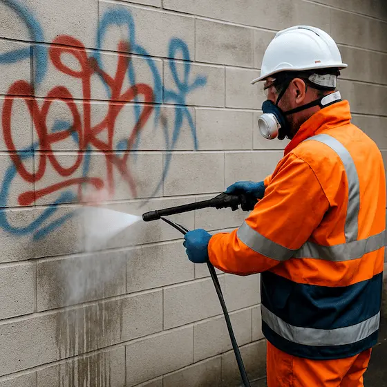 Tým A Servis Lipka při odstraňování graffiti v Praze